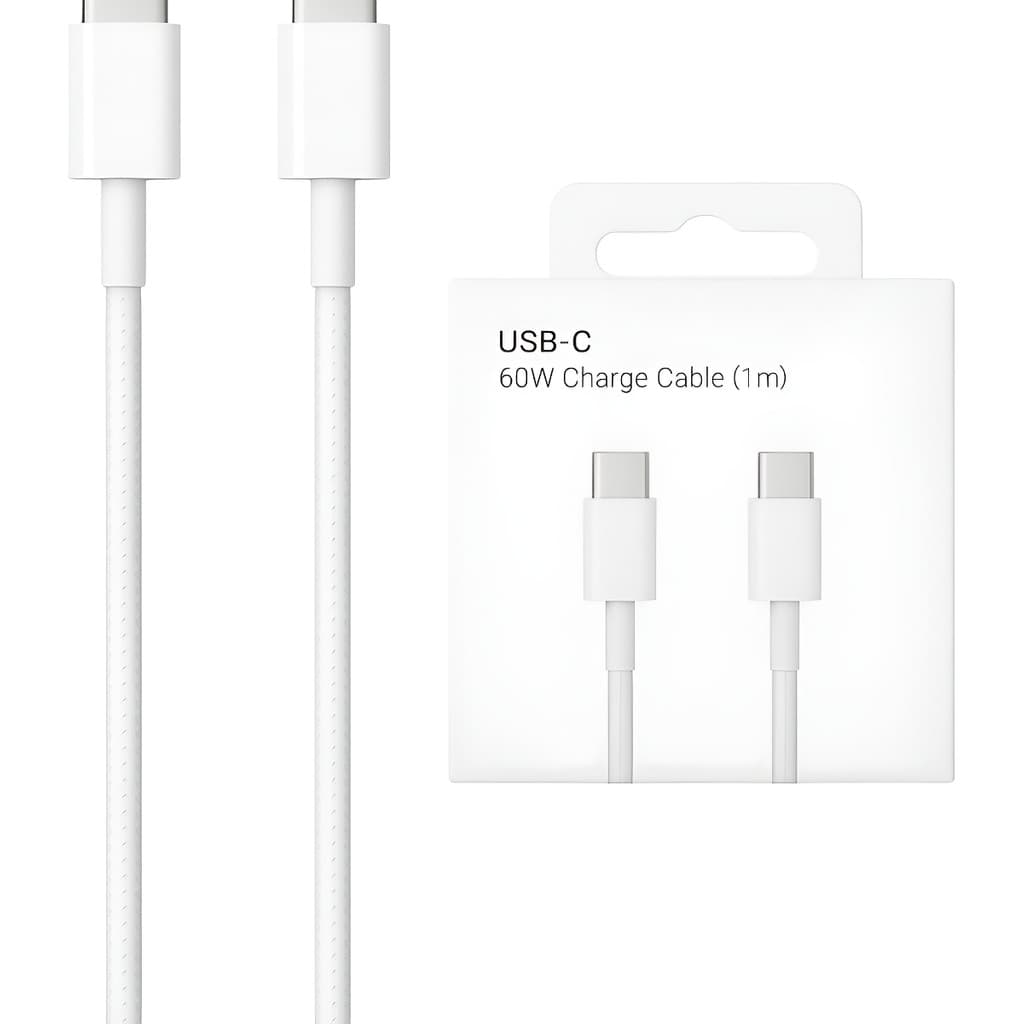 Cabo Tipo-C 60W Turbo Rápido Reforçado USB-C Carregador com Alta Velocidade para Celular 1m