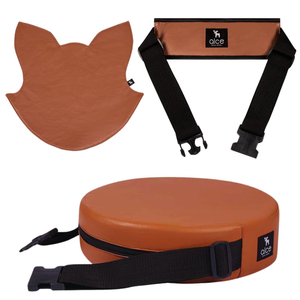 Kit Alimentação Infantil Bebê Alce Assento Redondo Cinto De Segurança Jogo Americano Sousplat Corino Minimalista