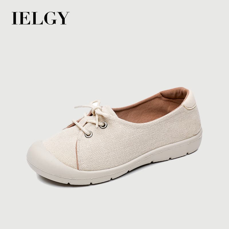 IELGY Sola Macia Confortável Versátil Sapatos Femininos Casual Plana Antiderrapante Trabalho