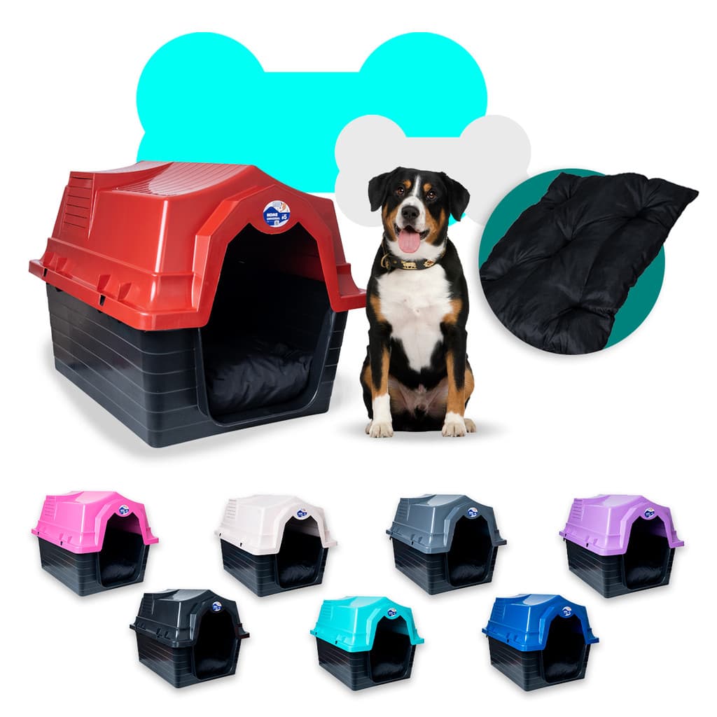 Casinha Para Cachorro N5 Com Colchonete - Unishop