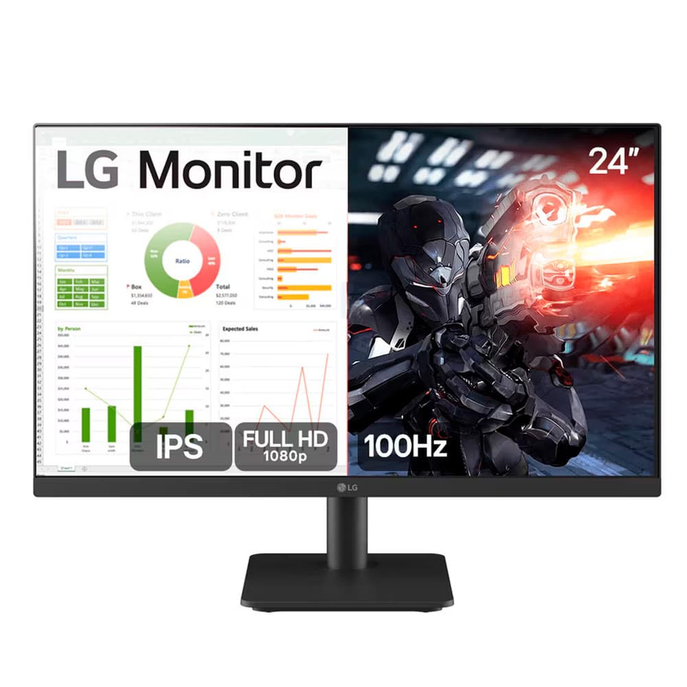 Monitor Gamer LG 24" Full HD IPS 100Hz 5ms Ajuste de Inclinação 24MS500 Bivolt