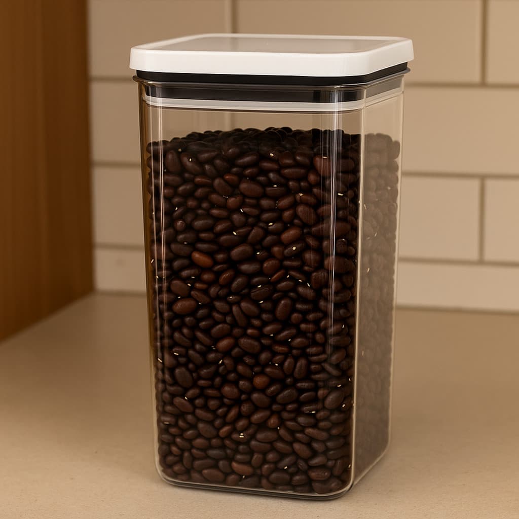 Pote Organizador Quadrado Casa Cozinha Alimentos Multi Uso Café Graos 1,5 Litros