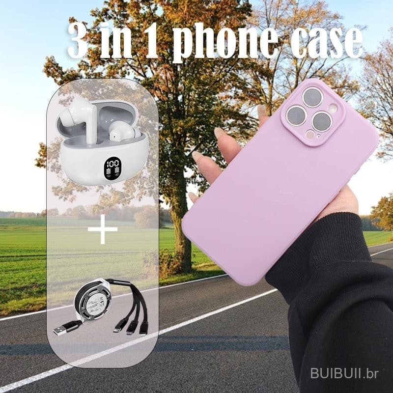 3 em 1 Capa Protetora para Celular Capa Protetora Adequada para iPhone Celular 0031 6ASK