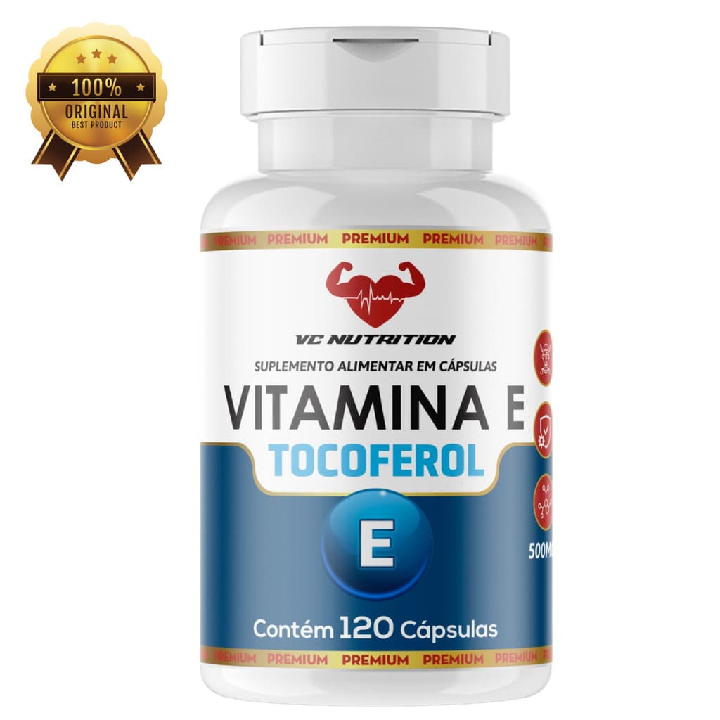 VITAMINA E - 500MG - 120CPS - VC NUTRITION