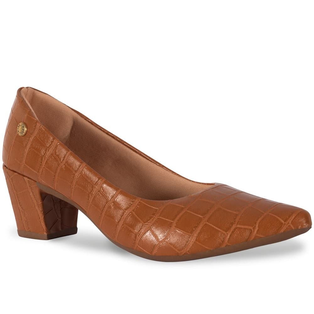 Sapato Social Scarpin  Bico Fino Elegante Confortável Salto Grosso Confortável Moda Escritório