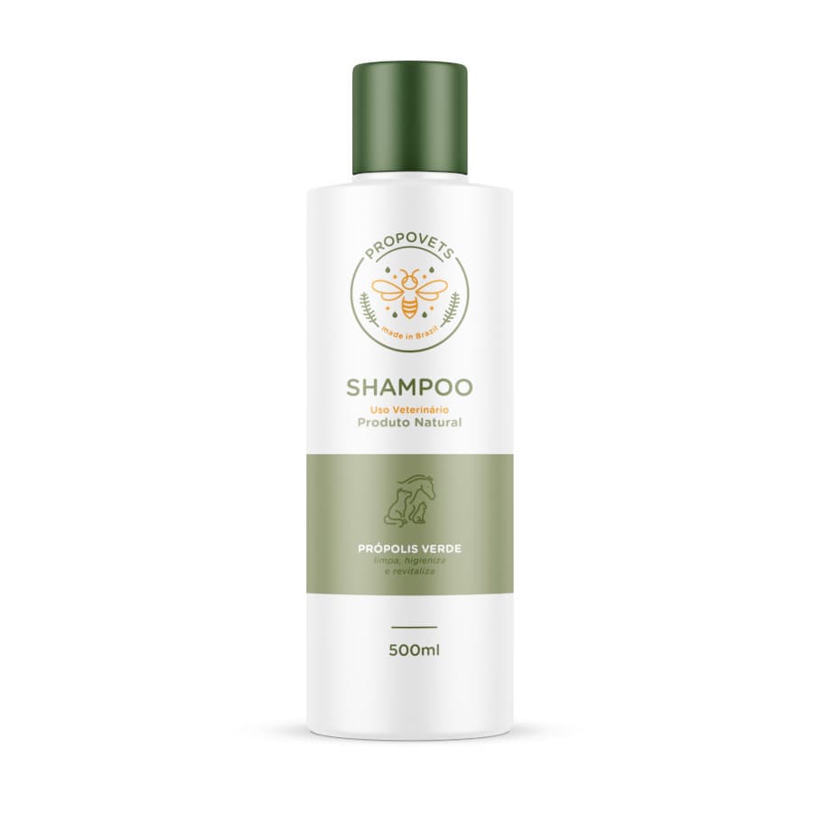 Shampoo Natural Propovets 500ml Natural para Cães e Gatos Com Própolis Verde