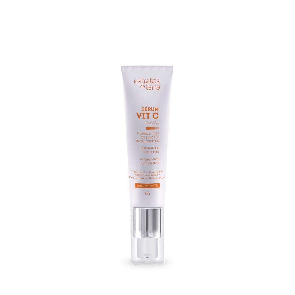 Serum Vitamina C Facial Antioxidante Clareador Rugas 30g Extratos da Terra