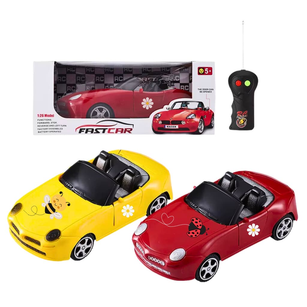 Carrinho Controle Remoto Abelinha e Joaninha Meninas