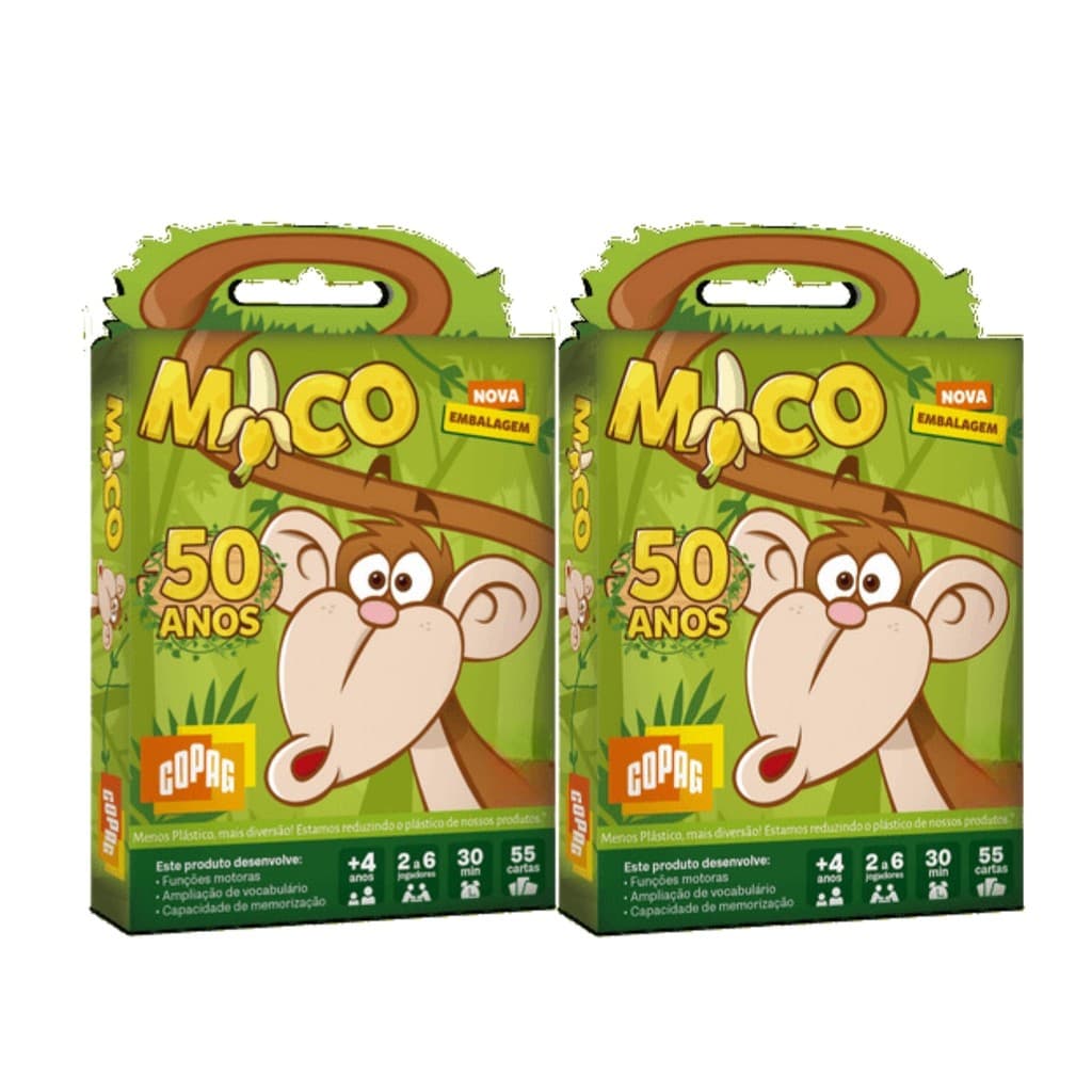 Kit 2 Jogo De Cartas Mico Baralho Infantil Família 55 Copag