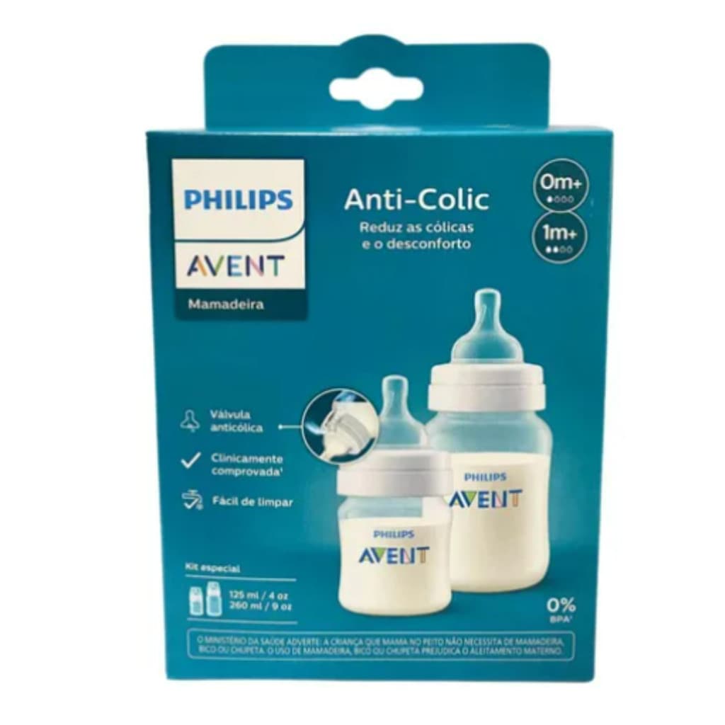 Kit Mamadeiras Bebe Philips Avent 2 125ml 260ml Classica