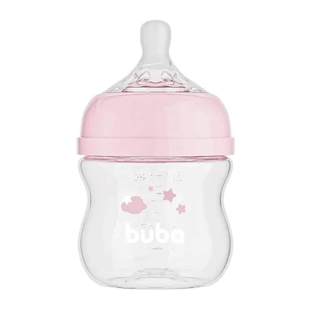 Buba Mamadeira Easy Flow Nuvem Rosa  120ml +0m
