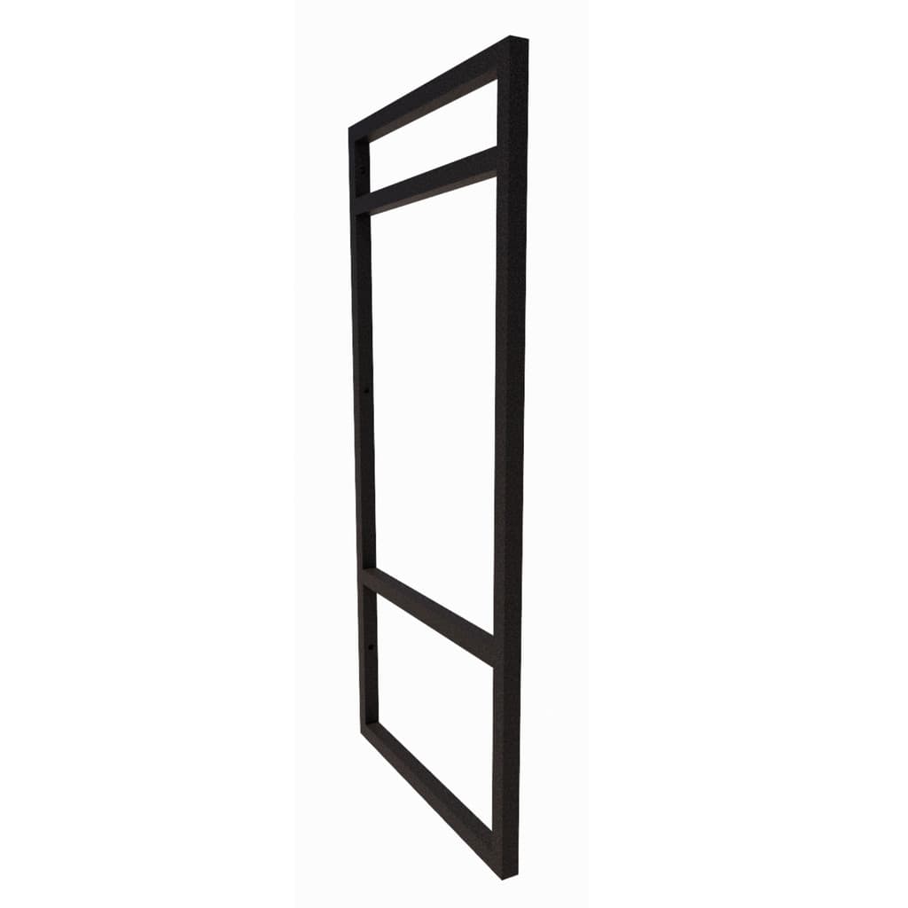 1 suporte prateleira nicho duplo industrial 60x28cm aço parede teto suspensa preto fosco industrial