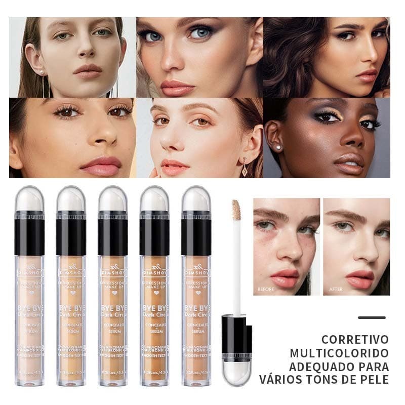 Base Líquida Base corretiva à prova d'água de longa duração com controle de óleo fosco 4.5ml