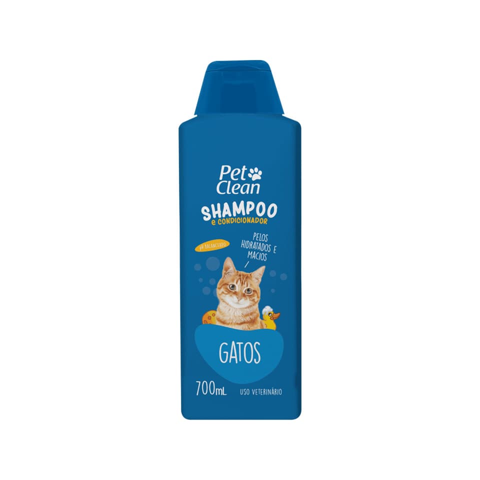 Shampoo E Condicionador Para Gatos Pet Clean 700 Ml
