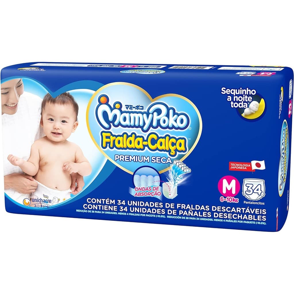 FRALDA MAMYPOKO PREMIUM CALCA JUMBO M