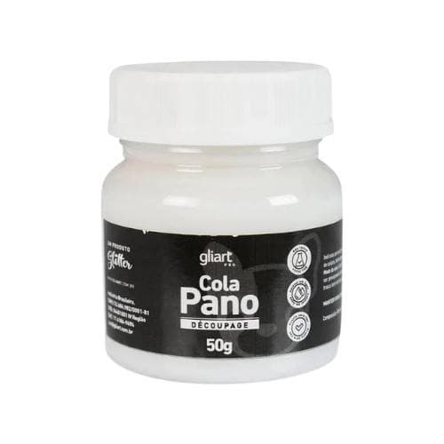 Cola Pano Decoupage Gliart 50g | Transparente e Lavável p/ Tecidos, Patchwork e Customização | Uso Artesanal