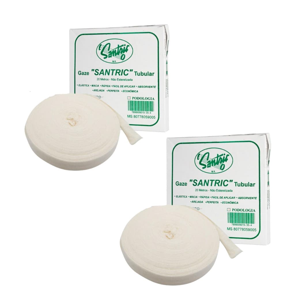 Kit C/2 Gaze Tubular Cura Dedo  1,5cmx20m - Santric