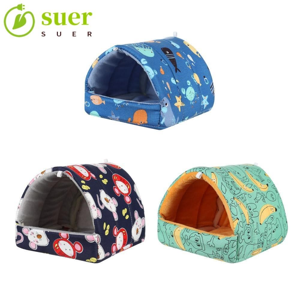 SUER1YE Cama De Dormir Para Animais Pequenos , Coelho Macio , Esquilo , Confortável , Colorido , Ninho De Cobaia