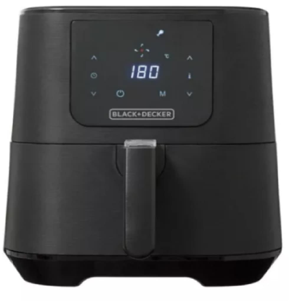Fritadeira Sem Oleo Air Fryer Digital 7L Preta 1700W Black+Decker Para Bancada Cesto Antiaderente