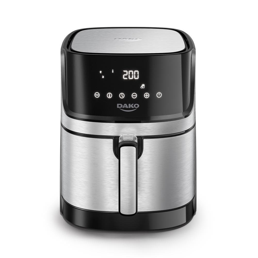 Fritadeira Elétrica Air Fryer 5L com Painel Digital 1700W Sem Óleo Preto/Inox 127V Dako