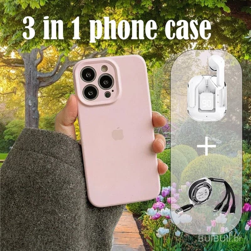 Capa Protetora para Celular 3 em 1 Capa Protetora para iPhone Celular 0031 2UQM