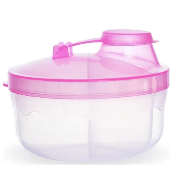 Porta Leite Em Pó Com 3 Divisórias Rosa - Cefisa