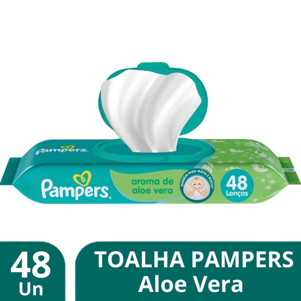 Toalha Umedecida Aloe Vera Bebê 48Un - Pampers
