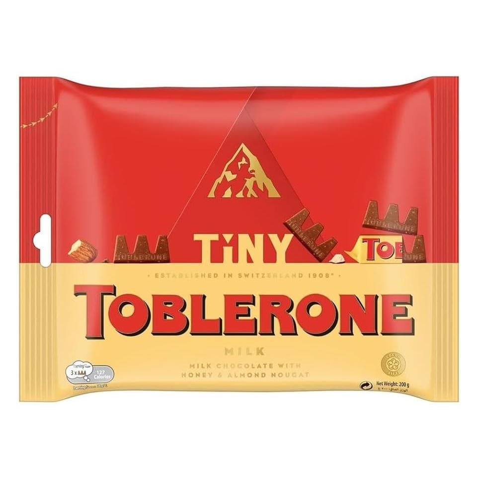 Toblerone Tiny Milk Chocolate Honey & Almond Nougat 200g - Importado
