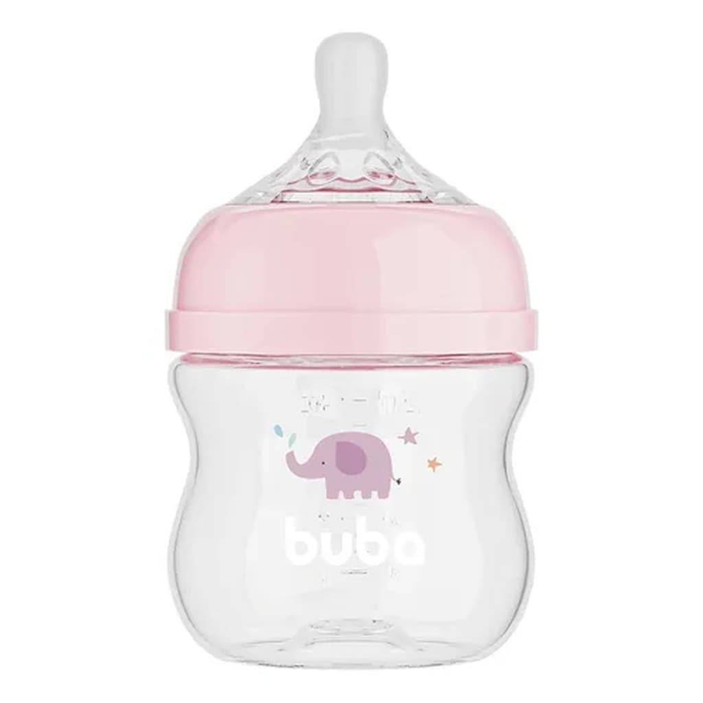 Buba Mamadeira Easy Flow Elefante Rosa 120ml +0m
