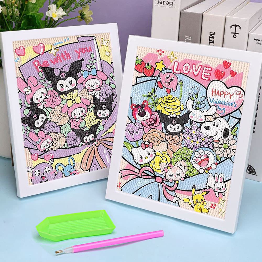 Sanrio Pintura Diamante Kuromi Melodia Nova Coleção 2024 Mosaico De Completo 5D DIY Kits De Ponto Cruz Arte Casa Deco
