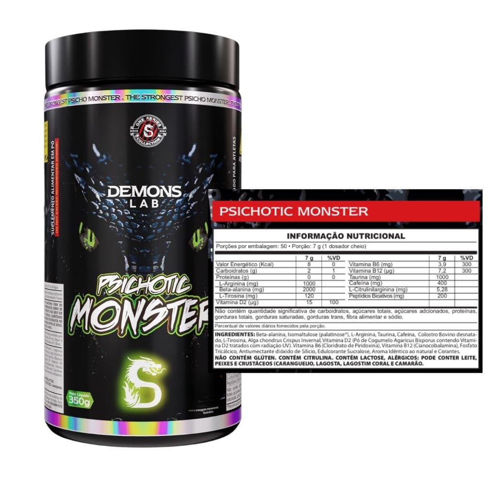 Pré Treino Psichotic Monster 350g - Demons Lab 
