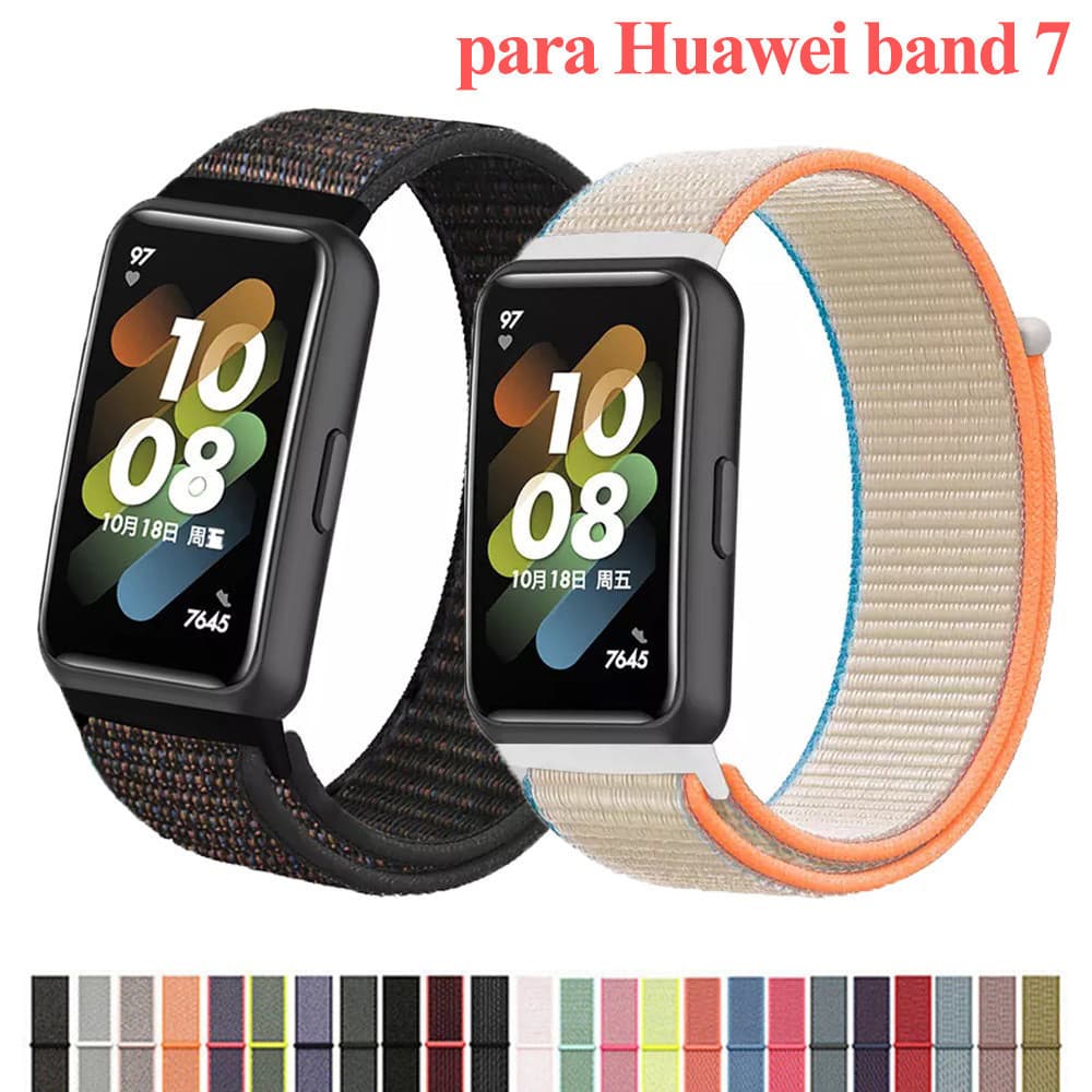 Pulseira de Nylon Loop para Smartwatch Huawei Band 7 / 7 NFC Smartband