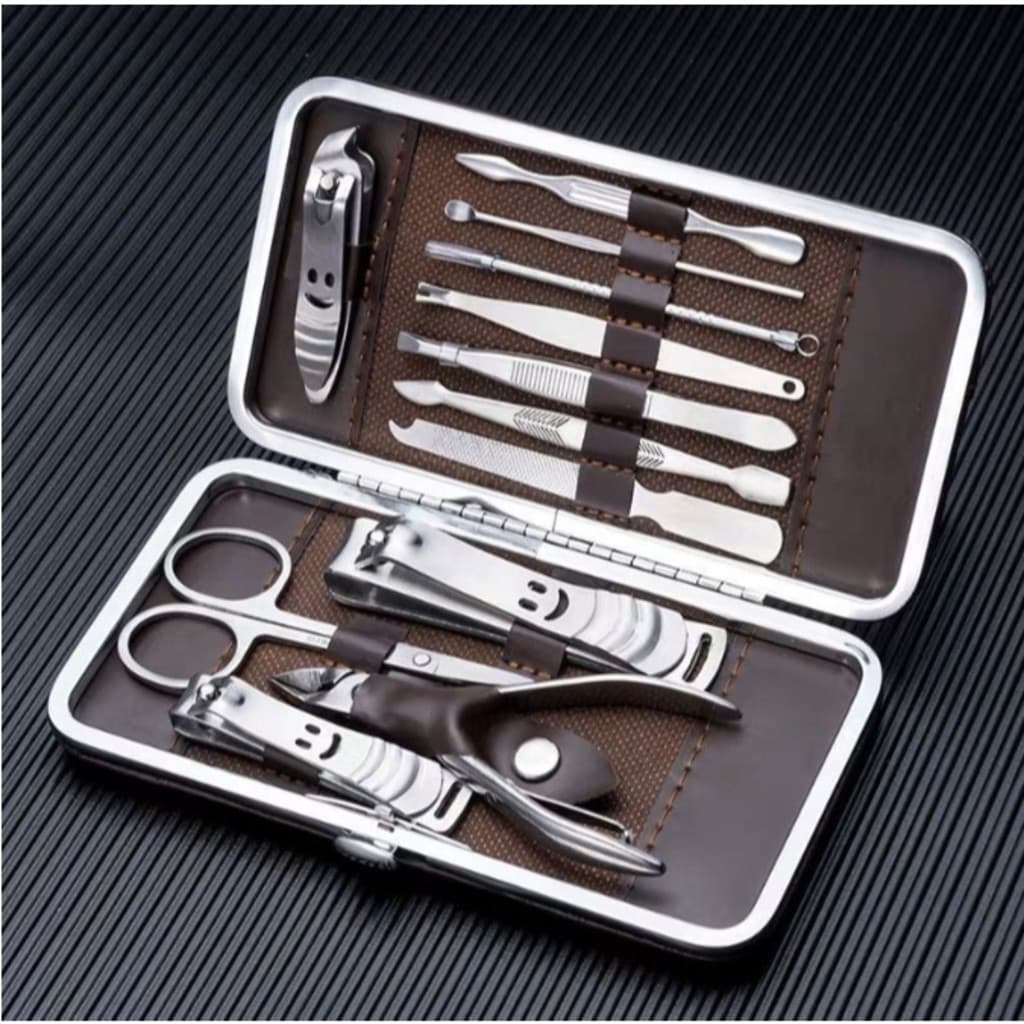 Kit Unha Limpeza Alicate Estojo com 12 peças excelente pra Viagem