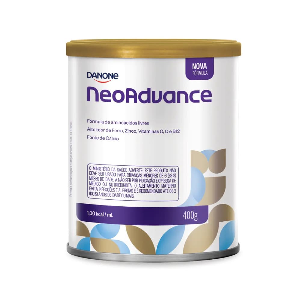 Neo Advance Danone Vitamina C, D e B12 Fonte de Cálcio Fórmula Infantil 400g