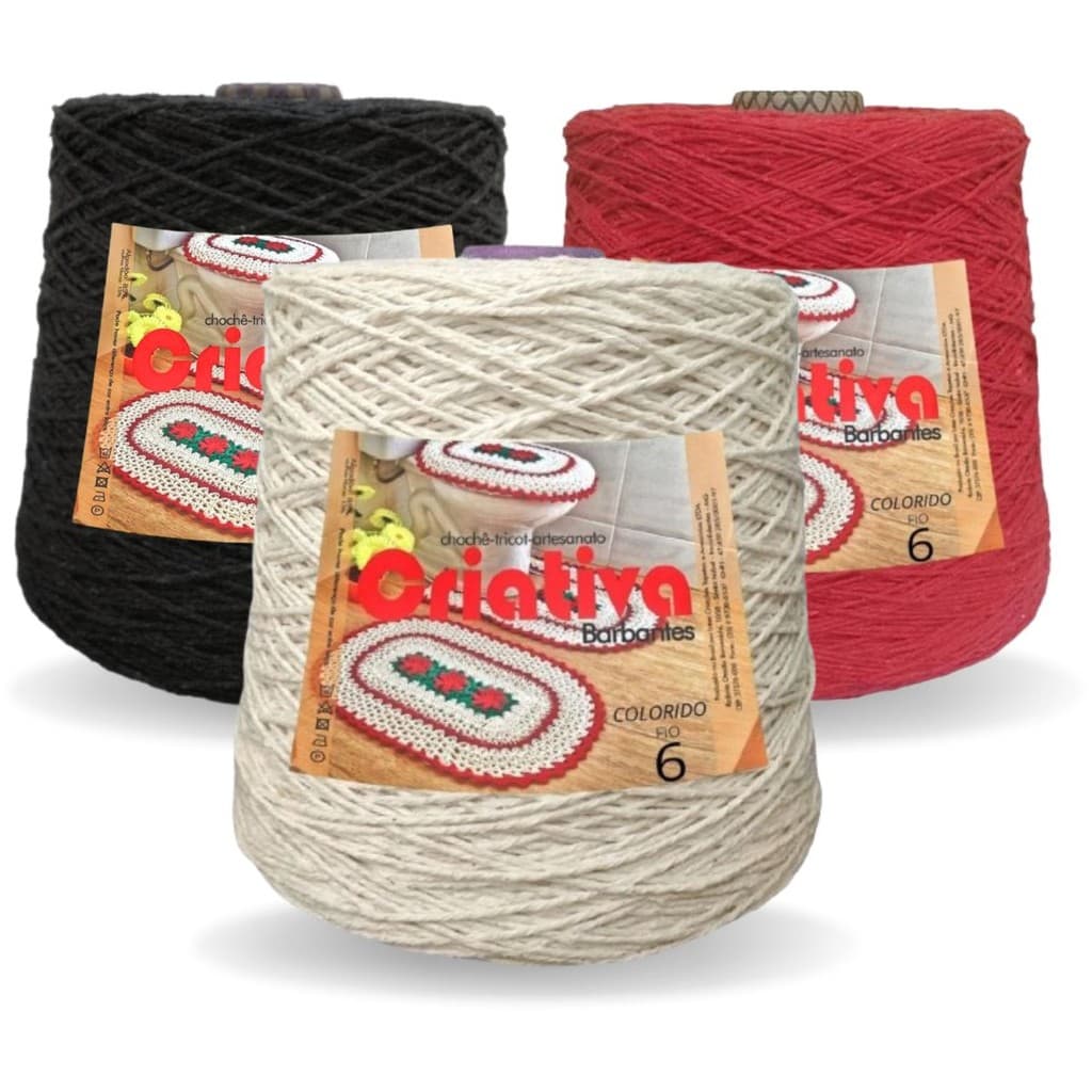 Barbante Para Crochê Criativa Big 2,5Kg Fio Número 8 Colorido