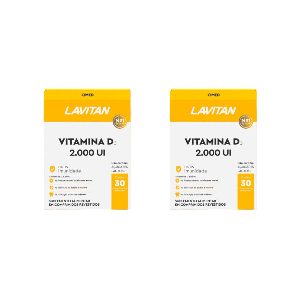 Kit 2 Lavitan Vitamina D 2.000Ui - 30 Cpr - Cimed