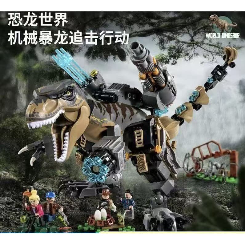 Lego Dinossauro Série Blocos 610PCS Tiranossauro Caçando Brinquedo Educativo de Montar para Meninos