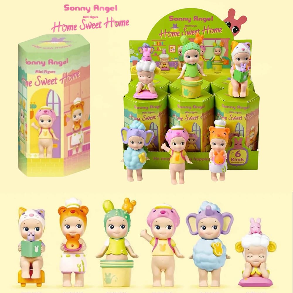 Aleatório Sonny Angel Mini Figura Casa Doce Série Gato Fofo Dinossauros Decorações De Mesa 1 Pcs
