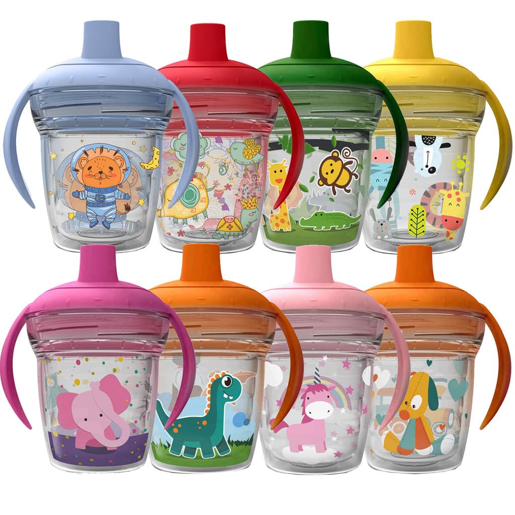 Copo de Transição 170 ml da Mamadeira para o Copo com Alças Bico Rígido Colorido