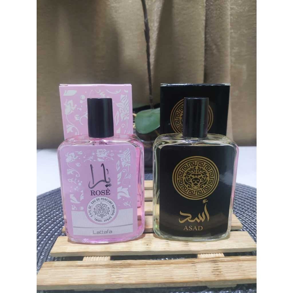 Kit Com 2 Perfume Importado Arabe ASAD masculino + Arabe YARA Feminino