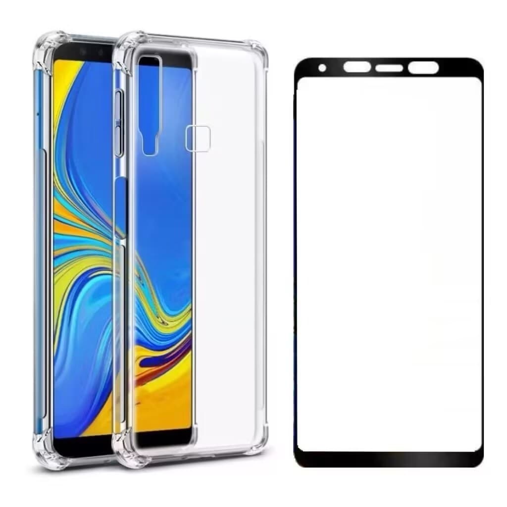 Capinha Samsung A9 2018 Anti Impacto Transparente + película Vrido 3D / 9D