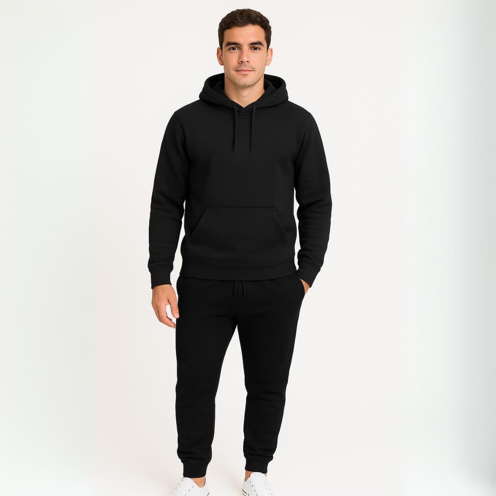 Conjunto Moletom Blusa de Frio Liso e Calça Flanelado Agasalho Quentinho Algodão