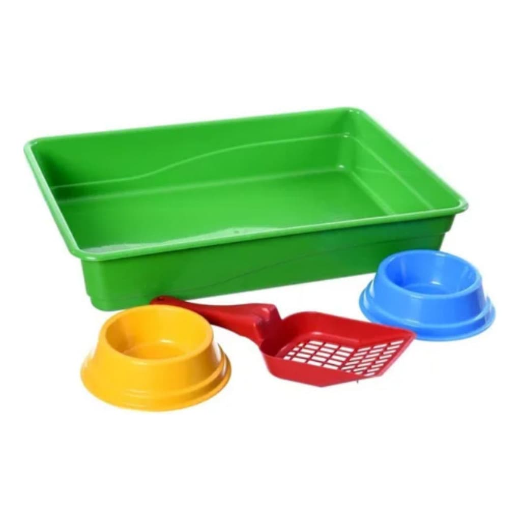 Caixa De Areia Para Gatos Kit Higiene Pet Baneja Sanitaria