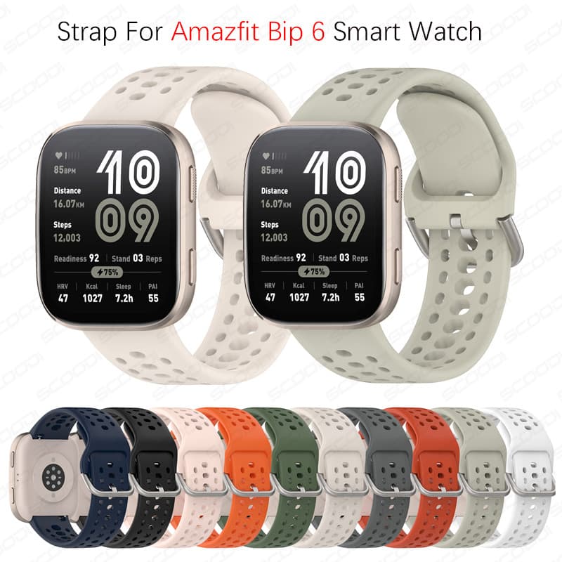 Pulseira De Silicone Para Huami Amazfit Bip Max/6/5 Unidade Smartwatch Relógio Inteligente Macia E Respirável