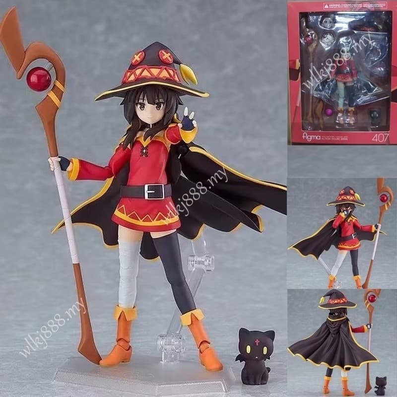 Kono Subarashii Sekai Ni Syukufuko Wo Figma 407 Megumin Mudança De Rosto Anime Figura De Ação Articulada Modelo Bonecas 