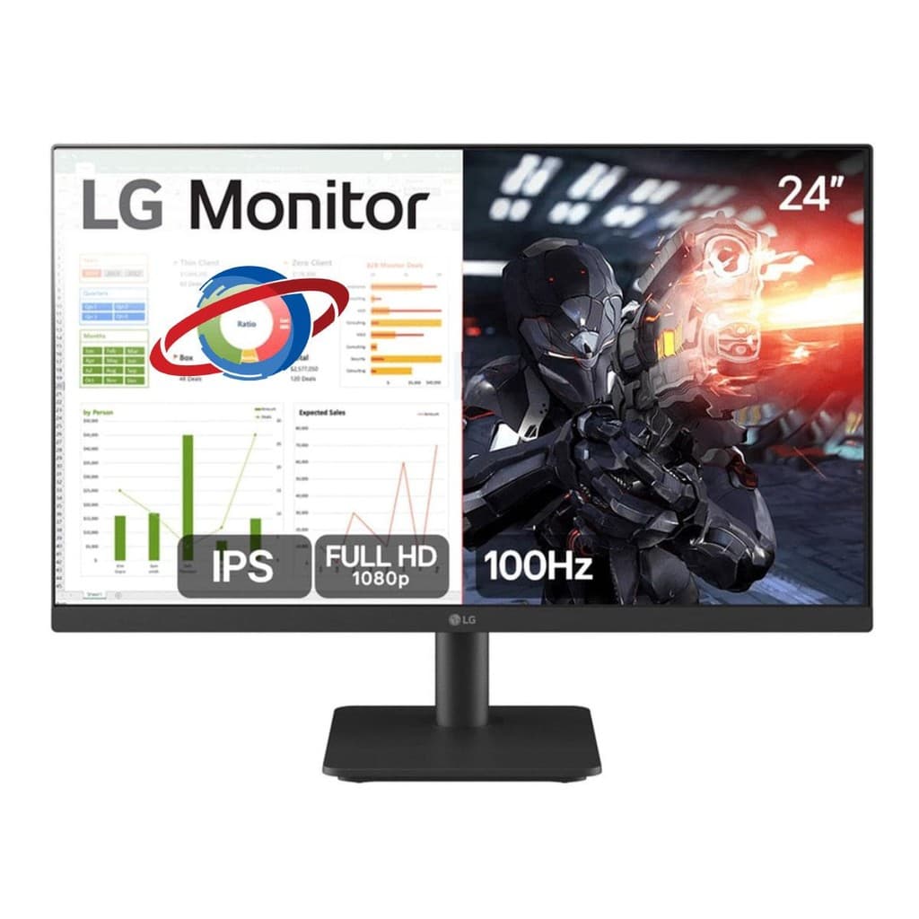 Monitor Gamer 24 LG 24MS500-B  FHD IPS 100Hz -  Ajuste de Inclinação e Anti-Reflexo - HDMI - Bivolt