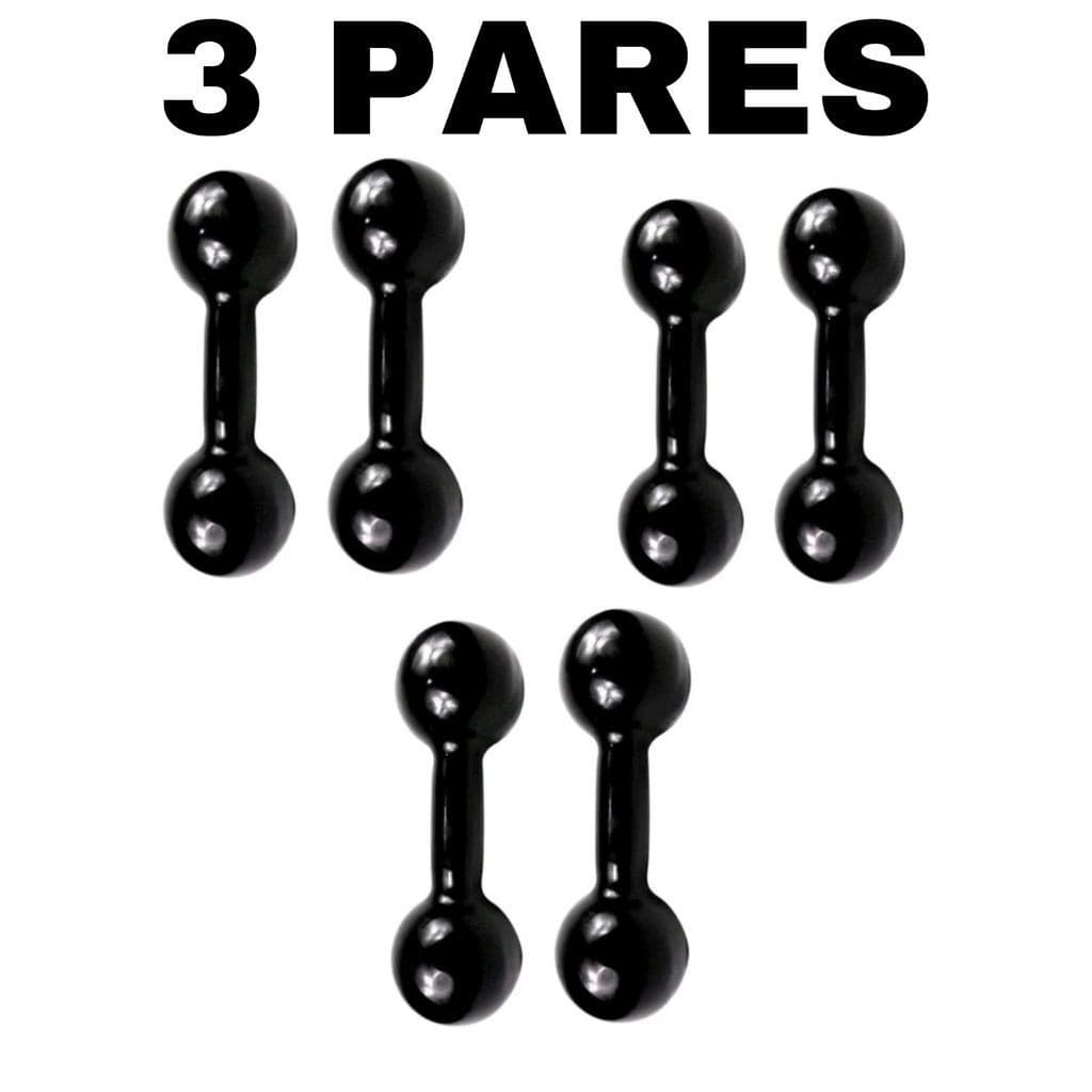 KIT 3 PARES DE HALTER EMBORRACHADO, REVESTIDO TREINOS E MUSCULAÇÃO - 3KG / 4KG / 5KG