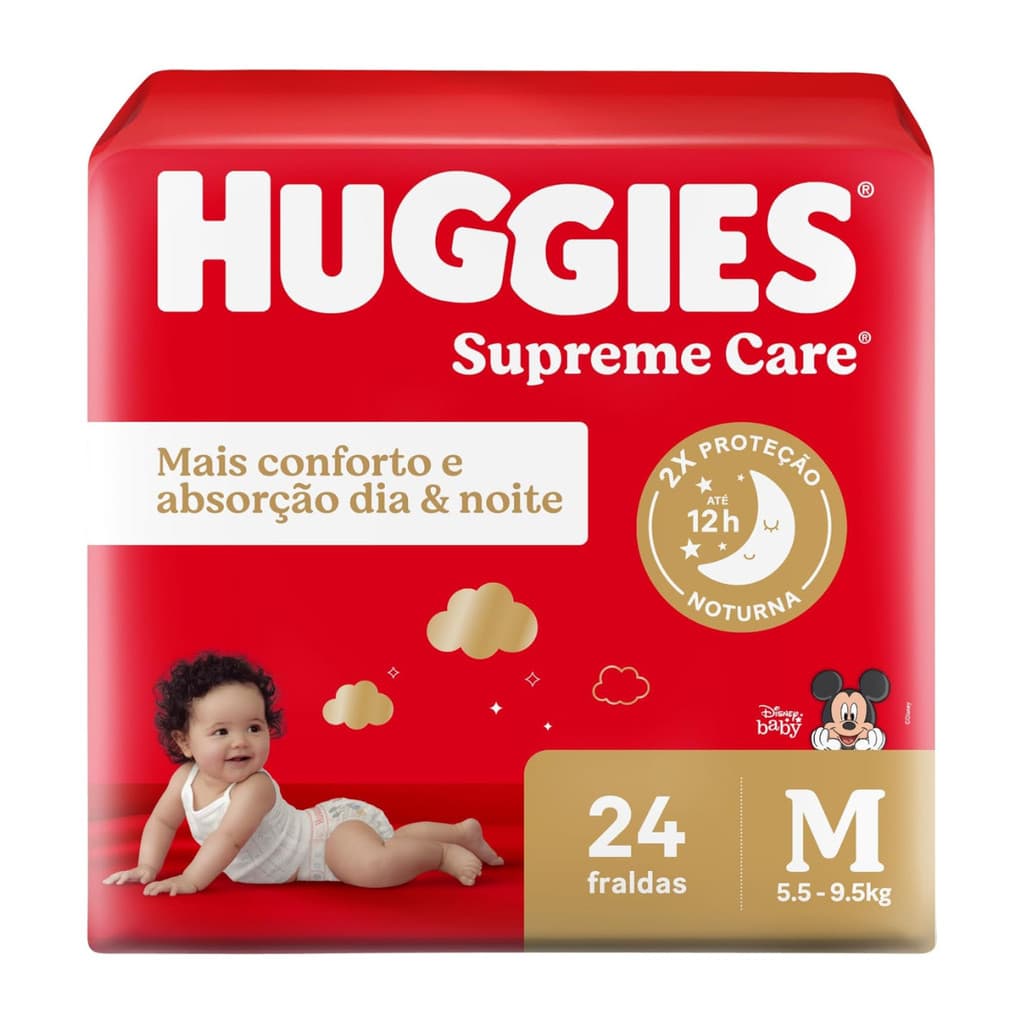 Fralda Huggies Supreme Care M - 24 fraldas