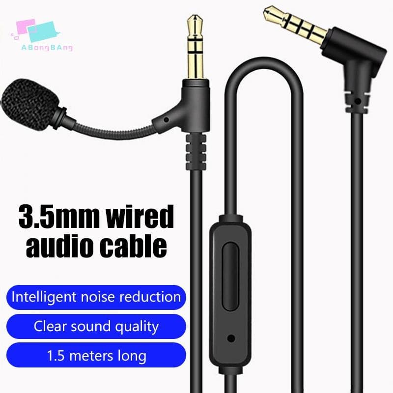 Abongbanghn Chip Digital 3.5mm Com Microfone Cabo De Áudio Montado Fones De Ouvido Ajustar Controle De Volume AUX