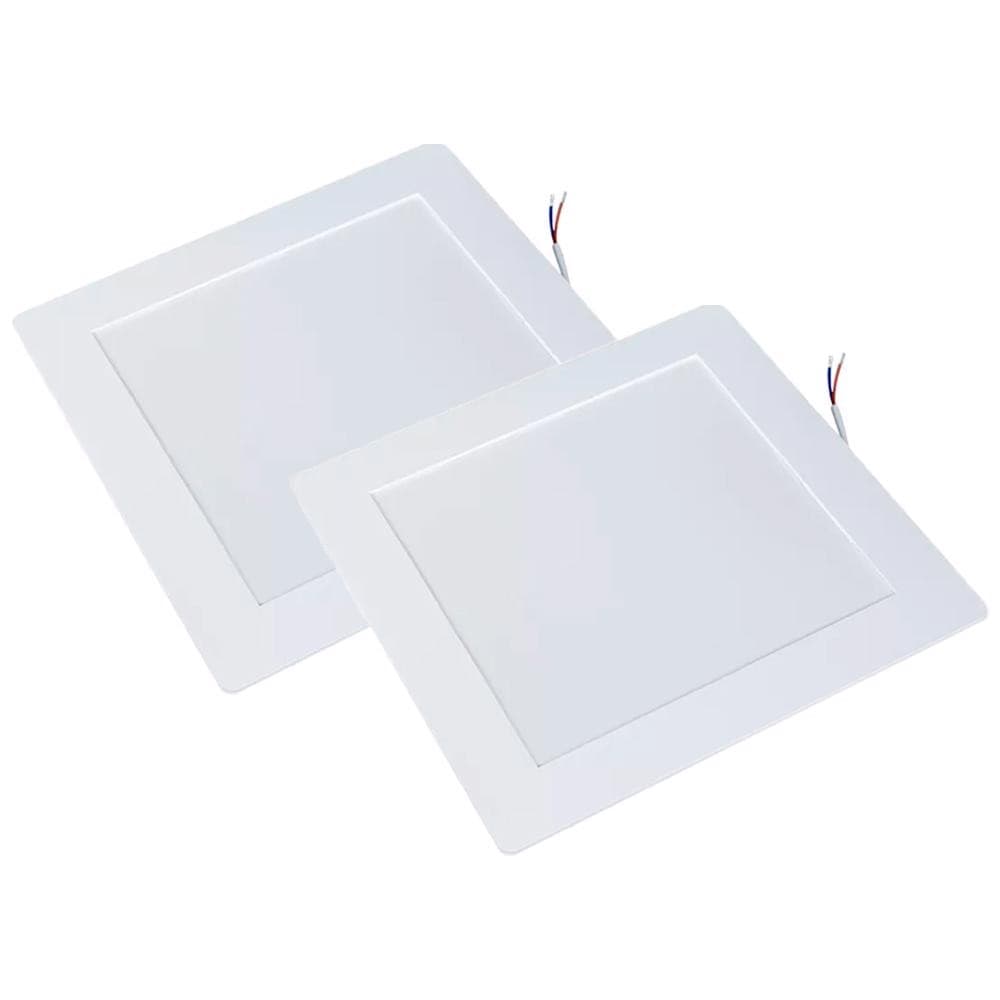 Kit 2 Luminária Plafon LED Quadrado de Embutir 18W - 4000K (520,0046) - Noll LED
